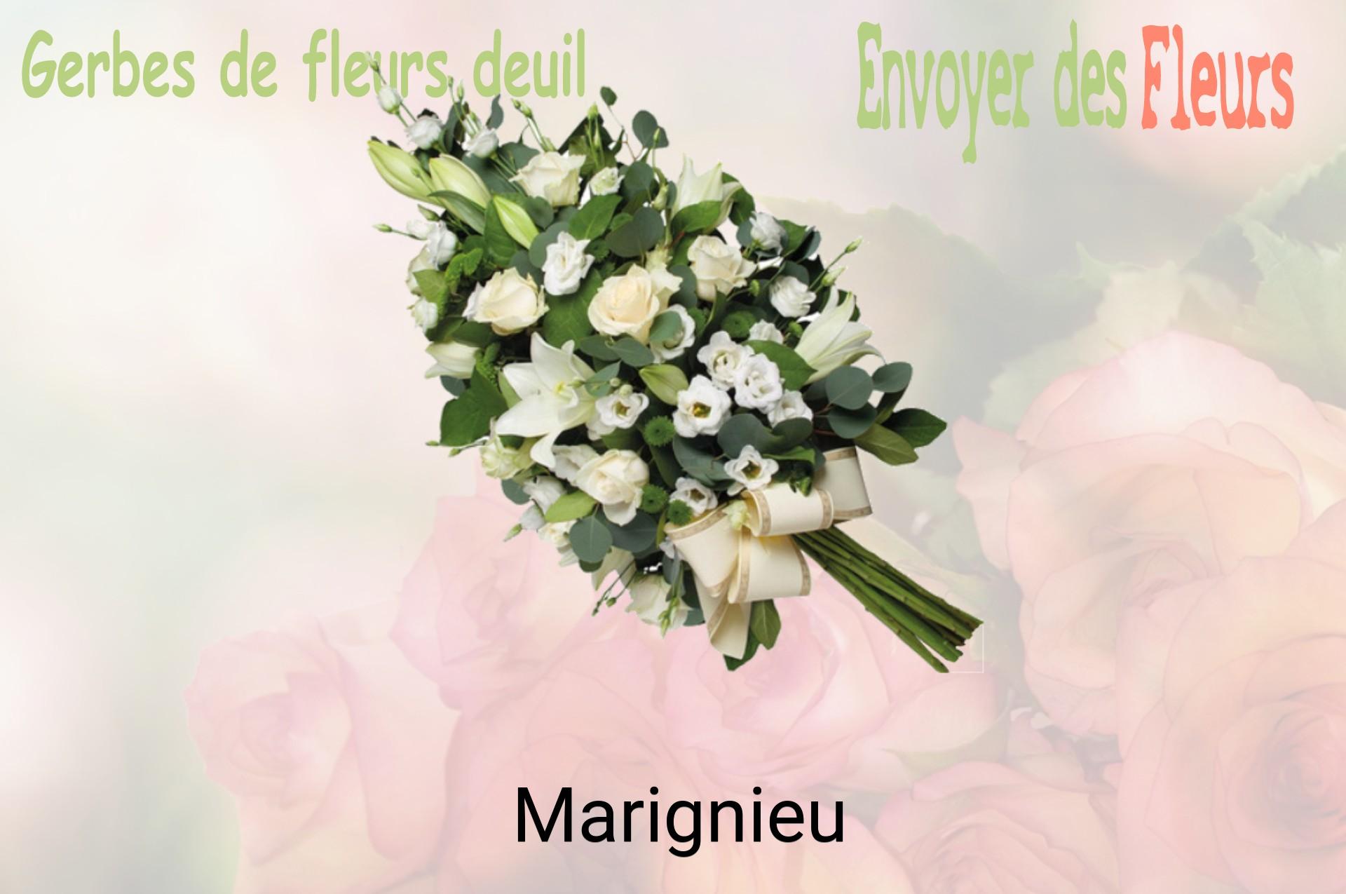Gerbe de fleurs de deuil livrée à Marignieu